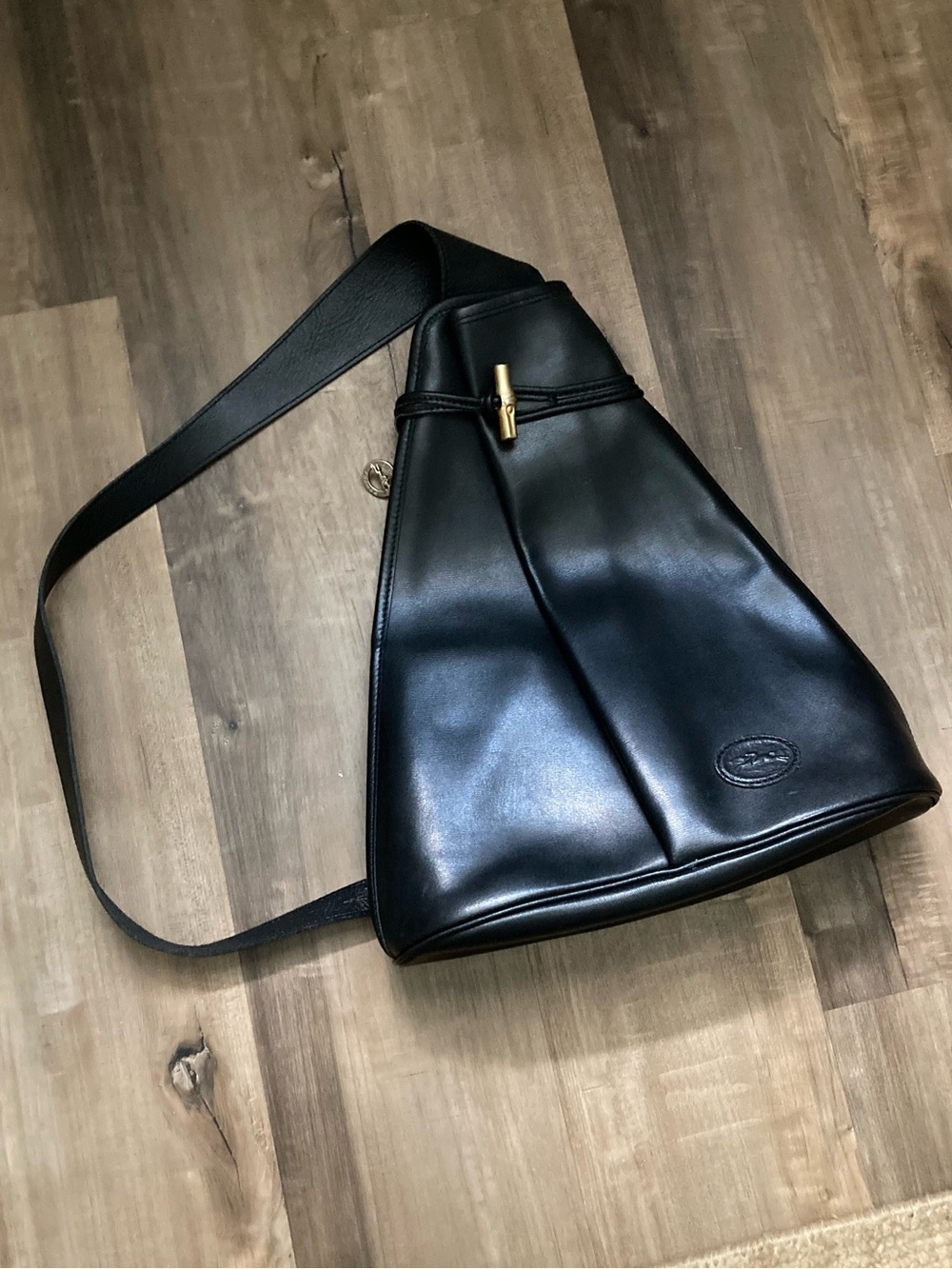 [Longchamp] Vintage Roseau Leather Sling Bag